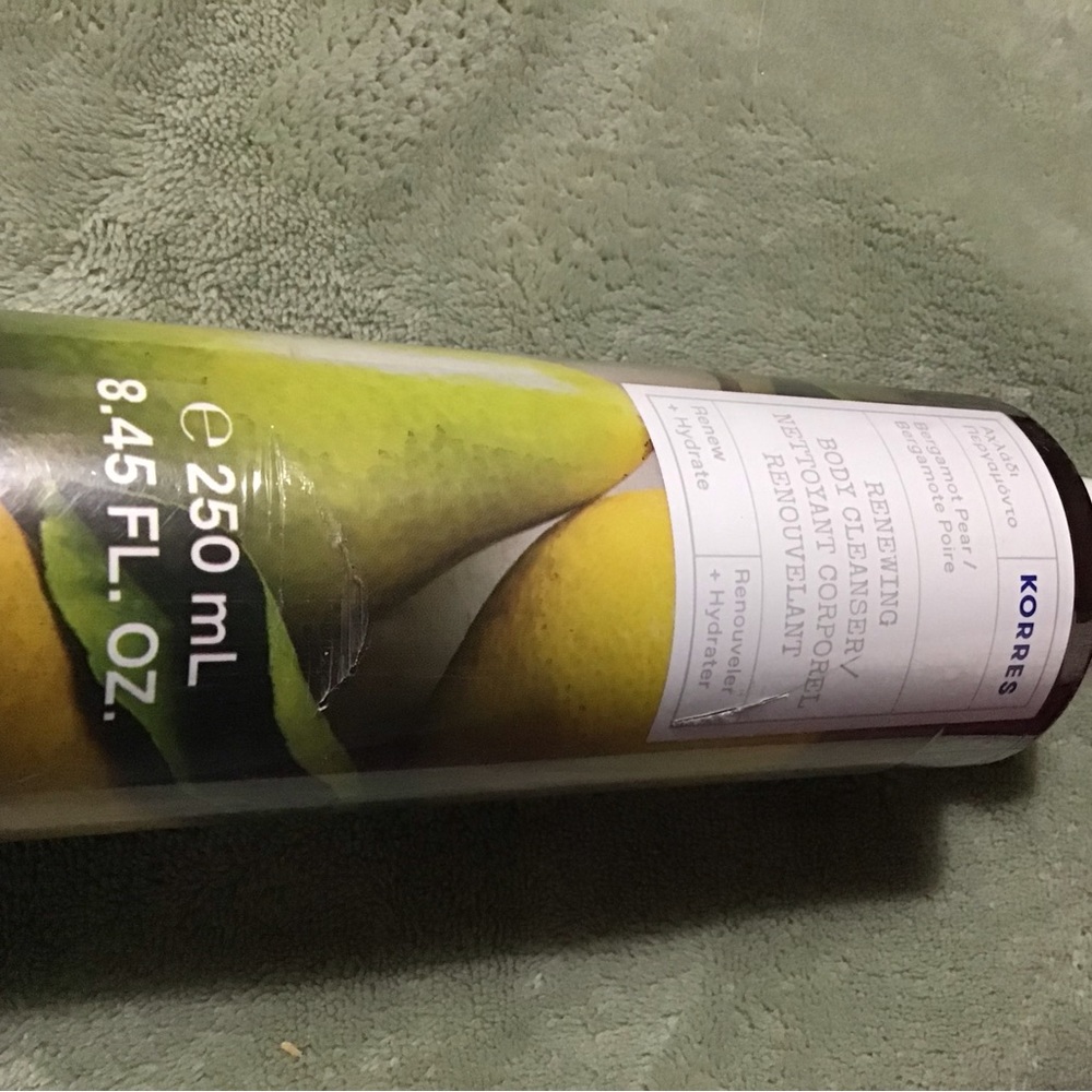 korres renewing body cleanser bergamot pear 8.45 oz